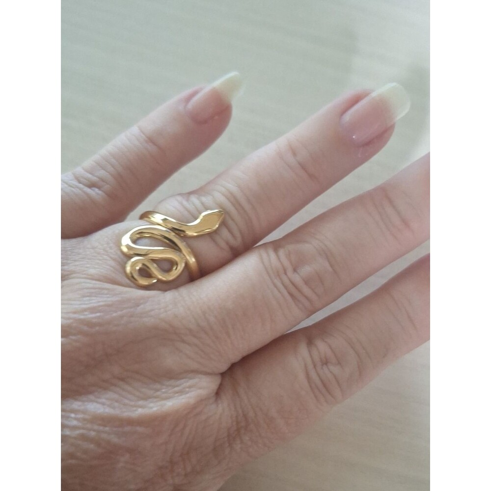 Gold Snake Wrap Ring - Size 7